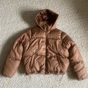 Fashion Nova Tan Puffer Jacket